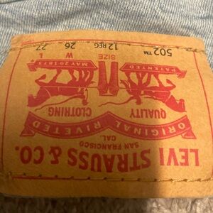 Levi's Tan Label with Red Graphics